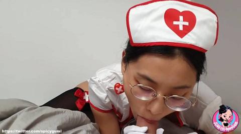 刘玥-护士装给病人口交