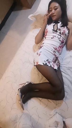 91丝袜模特小语和服OL学生黑丝白丝肉丝高跟鞋长筒靴16