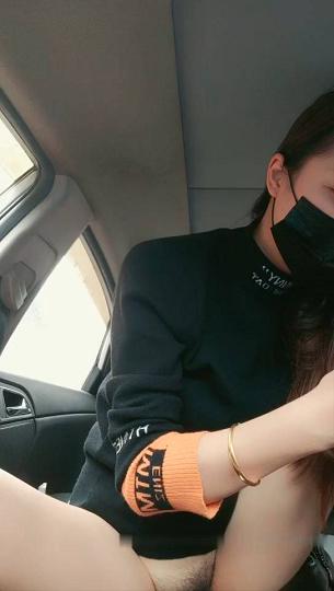 淫荡美女在车上用跳蛋激情自慰