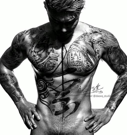 性感纹身男激情自慰 可攻可守 寻找炮友 3