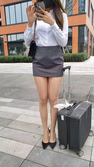 油亮肉丝OL包臀裙2~1