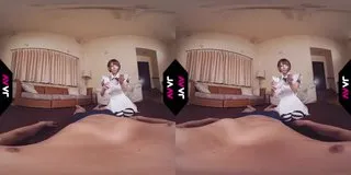 VR 非抜き系メイドリフレでこっそフェラしてくれた七